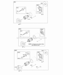 Page J Diagram and Parts List for 303447-1311-E1  Briggs and Stratton Engine